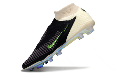 Men's Nike Phantom 6 High Elite FG Football Boots - Black/Electric Green/Beige