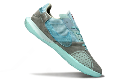 Men's Nike Street Gato IC Football Shoes - Aqua/Sky Blue/Stone Gray