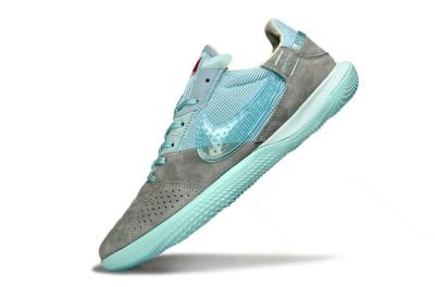 Men's Nike Street Gato IC Football Shoes - Aqua/Sky Blue/Stone Gray