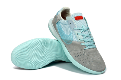 Men's Nike Street Gato IC Football Shoes - Aqua/Sky Blue/Stone Gray