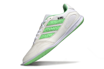 Men's Adidas Top Sala IC Football Shoes - White/Fresh Green/Classic White