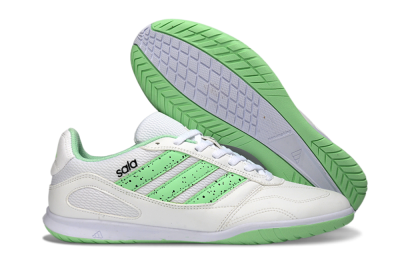 Men's Adidas Top Sala IC Football Shoes - White/Fresh Green/Classic White