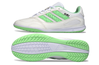 Men's Adidas Top Sala IC Football Shoes - White/Fresh Green/Classic White