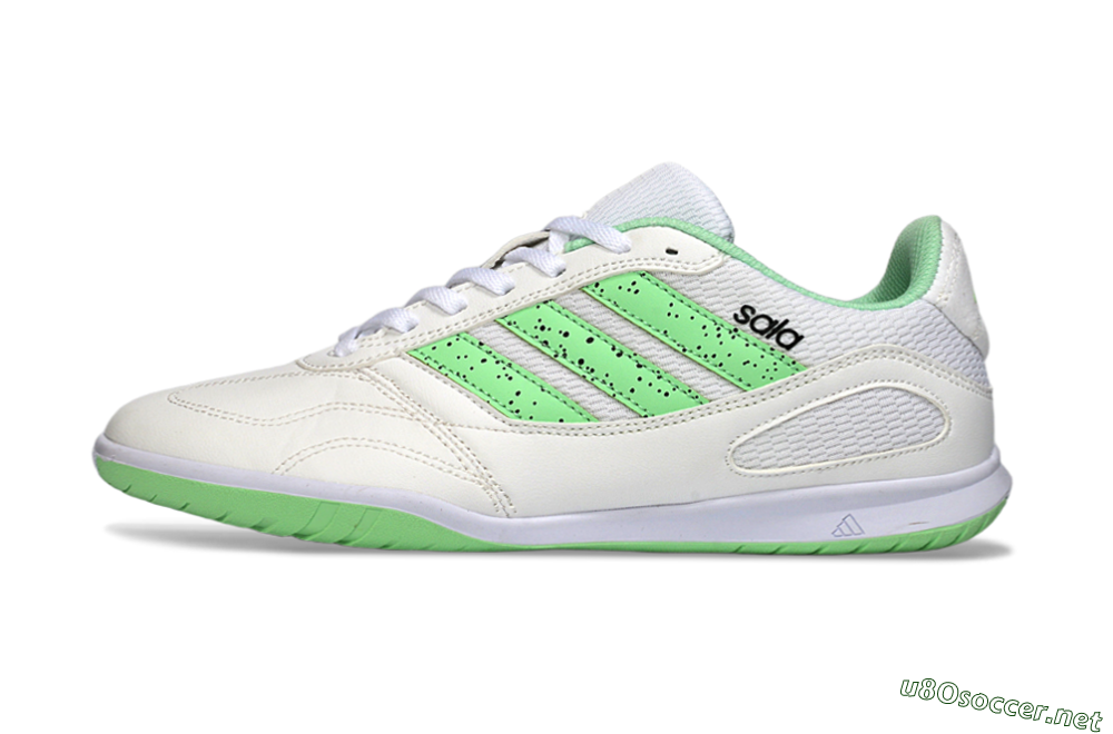 Men's Adidas Top Sala IC Football Shoes - White/Fresh Green/Classic White 0