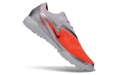 Unisex Nike Phantom 6 Low Elite TF Football Shoes - Orange/Fuchsia Pink/Silver Grey