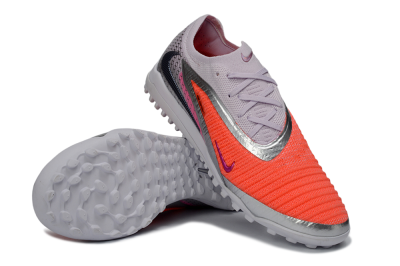 Unisex Nike Phantom 6 Low Elite TF Football Shoes - Orange/Fuchsia Pink/Silver Grey