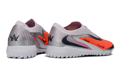 Unisex Nike Phantom 6 Low Elite TF Football Shoes - Orange/Fuchsia Pink/Silver Grey