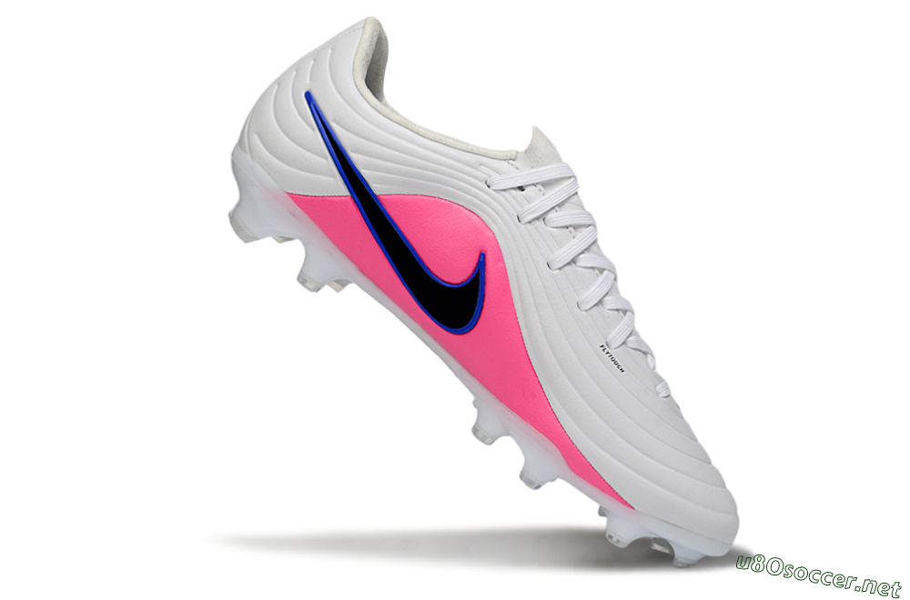 Men's Nike Tiempo Legend 10 Elite FG Football Boots - White/Electric Blue/Pink Flash 4