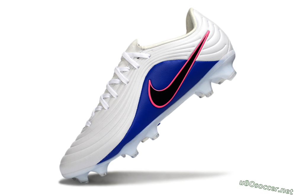 Men's Nike Tiempo Legend 10 Elite FG Football Boots - White/Electric Blue/Pink Flash 5