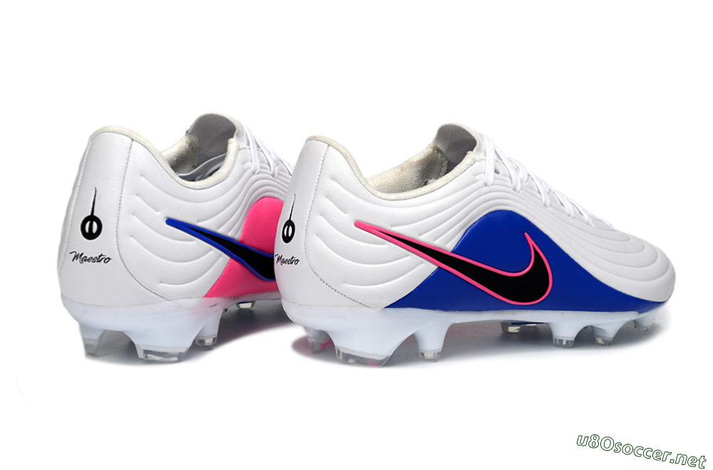 Men's Nike Tiempo Legend 10 Elite FG Football Boots - White/Electric Blue/Pink Flash 6