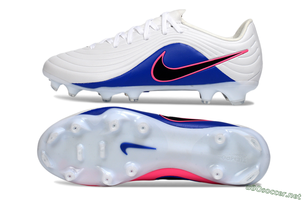 Men's Nike Tiempo Legend 10 Elite FG Football Boots - White/Electric Blue/Pink Flash 1