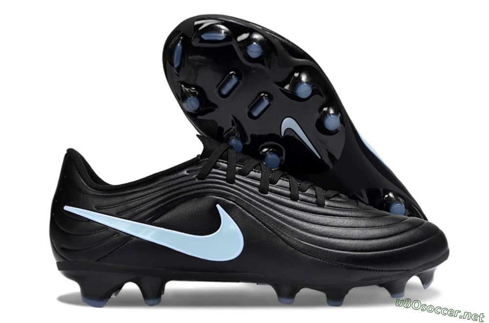 Men's Nike Tiempo Legend 10 Elite FG Football Boots - Black/Sky Blue/Shadow Grey 2