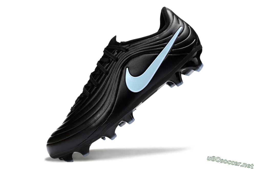 Men's Nike Tiempo Legend 10 Elite FG Football Boots - Black/Sky Blue/Shadow Grey 5