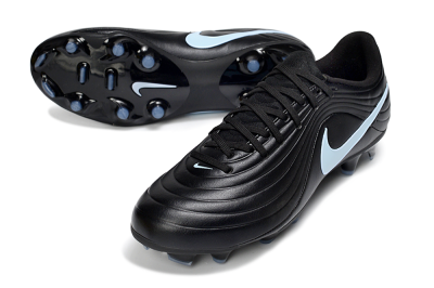 Men's Nike Tiempo Legend 10 Elite FG Football Boots - Black/Sky Blue/Shadow Grey