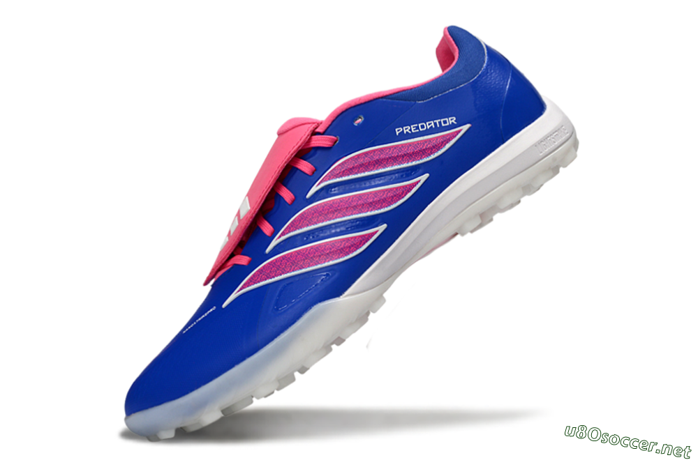 Men's Adidas Predator 26 Elite Fold-Over Tongue TF Football Shoes - Blue/Vibrant Pink/Light Blue 5