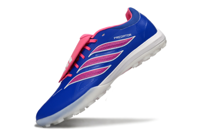 Men's Adidas Predator 26 Elite Fold-Over Tongue TF Football Shoes - Blue/Vibrant Pink/Light Blue