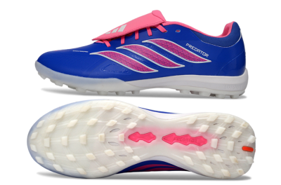 Men's Adidas Predator 26 Elite Fold-Over Tongue TF Football Shoes - Blue/Vibrant Pink/Light Blue