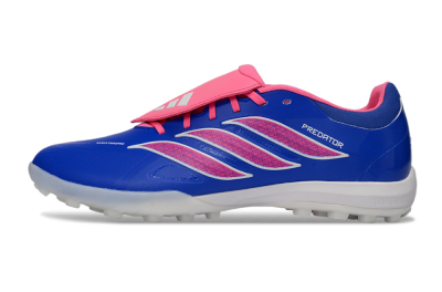 Men's Adidas Predator 26 Elite Fold-Over Tongue TF Football Shoes - Blue/Vibrant Pink/Light Blue