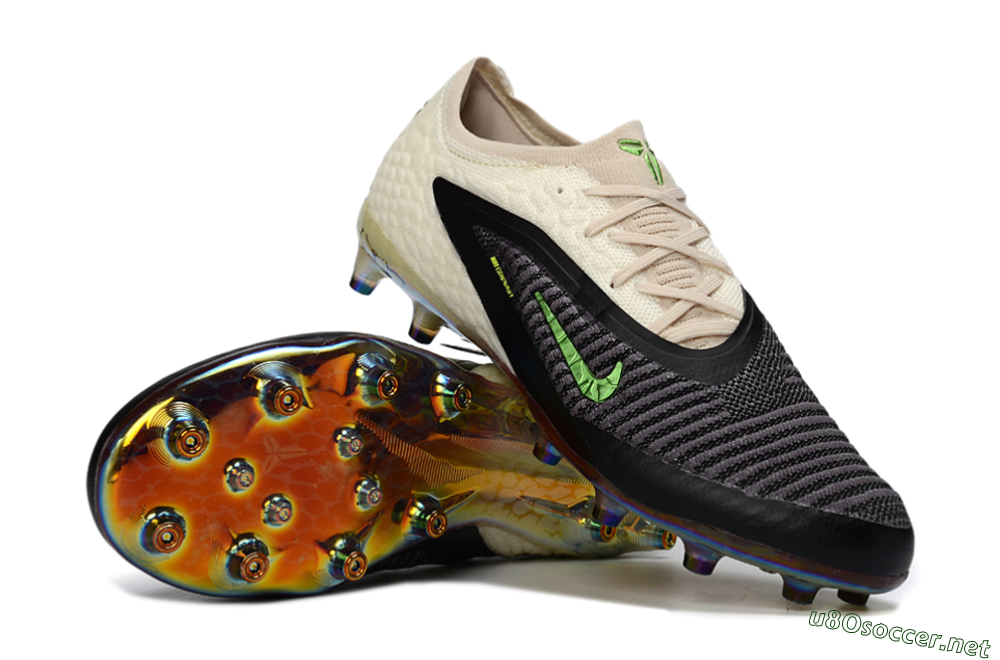 Unisex Nike Phantom 6 Low Elite AG Football Boots - Black/Electric Green/Crimson White 3