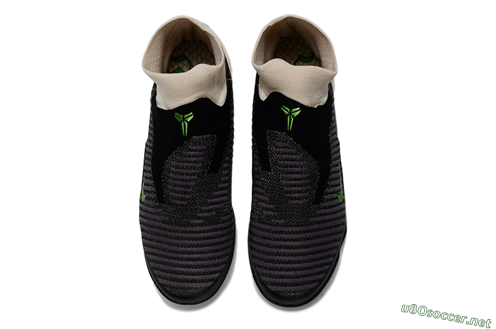 Unisex Nike Phantom 6 High Elite TF Football Shoes - Black/Electric Green/Light Tan 4