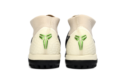 Unisex Nike Phantom 6 High Elite TF Football Shoes - Black/Electric Green/Light Tan