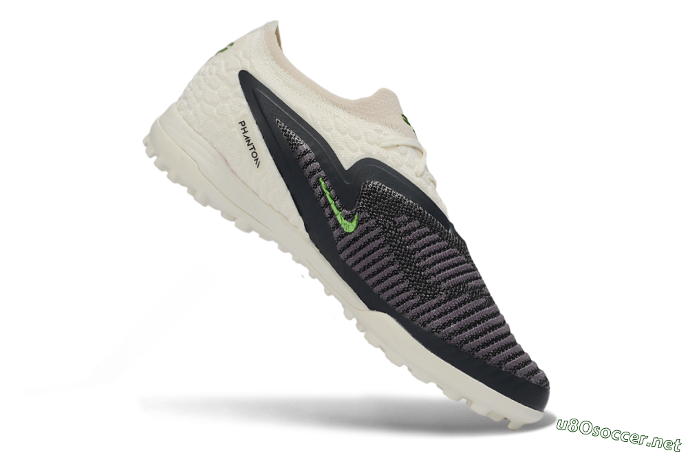 Unisex Nike Phantom 6 Low Elite TF Football Shoes - White/Lime Green/Slate Black 4