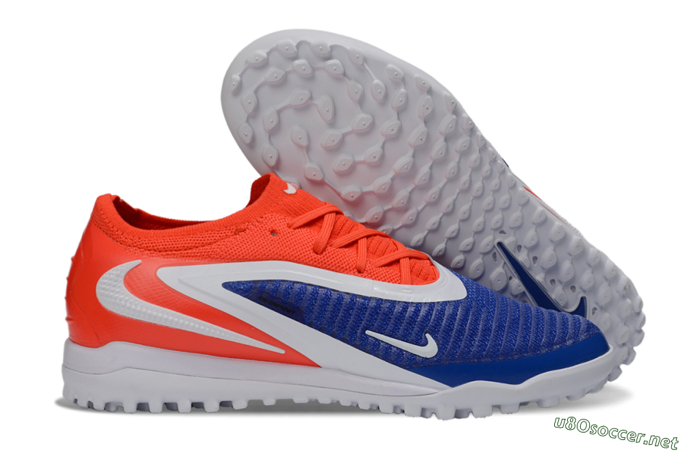 Unisex Nike Phantom 6 Low Elite TF Football Shoes - Blue/Vibrant Orange/White 2