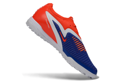 Unisex Nike Phantom 6 Low Elite TF Football Shoes - Blue/Vibrant Orange/White
