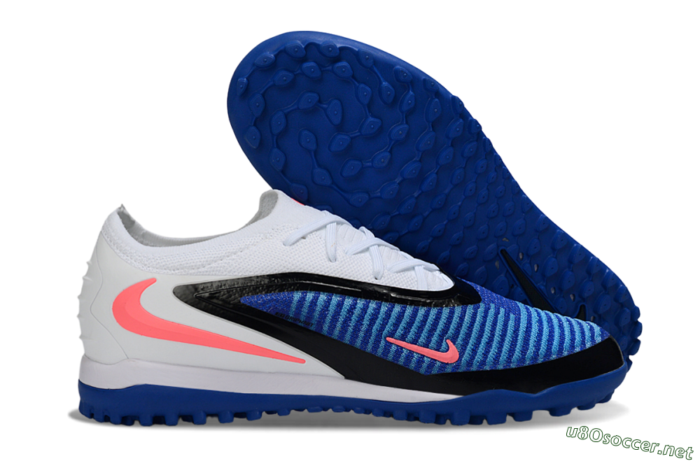 Men's Nike Phantom 6 Low Elite TF Football Shoes - Blue/Electric Blue/White Blaze 2