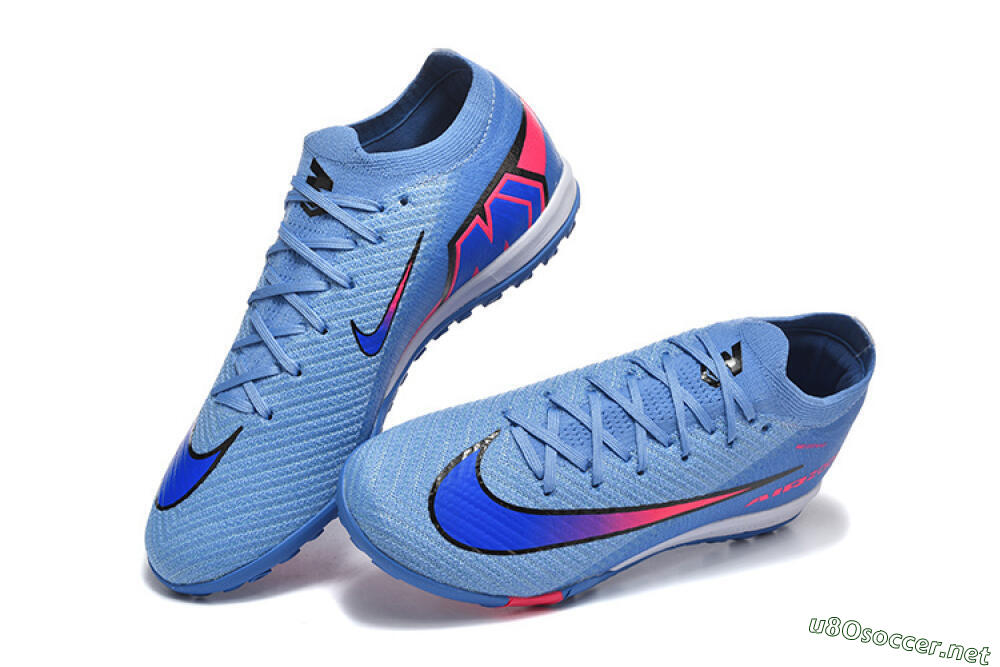 Men's Nike Air Zoom Mercurial Vapor 16 Elite TF Football Shoes - Blue/Electric Blue/Hot Pink 6