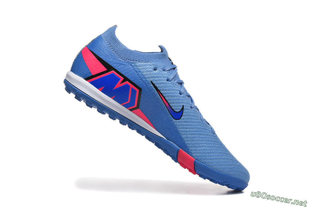 Men's Nike Air Zoom Mercurial Vapor 16 Elite TF Football Shoes - Blue/Electric Blue/Hot Pink 7