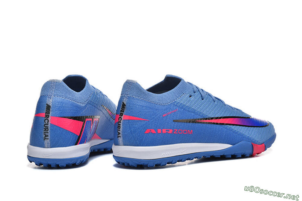 Men's Nike Air Zoom Mercurial Vapor 16 Elite TF Football Shoes - Blue/Electric Blue/Hot Pink 9