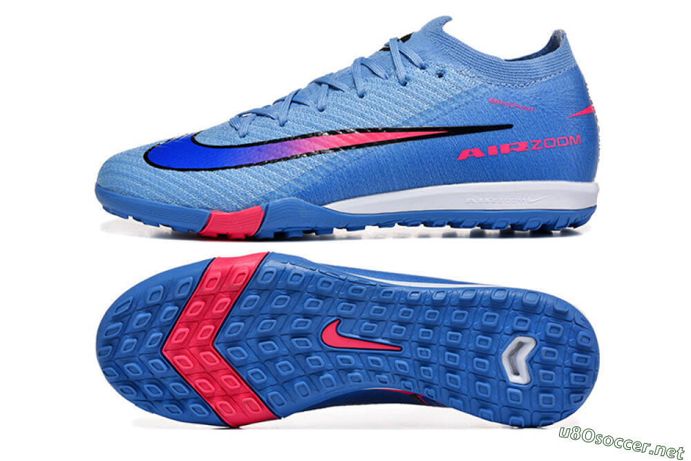 Men's Nike Air Zoom Mercurial Vapor 16 Elite TF Football Shoes - Blue/Electric Blue/Hot Pink 1