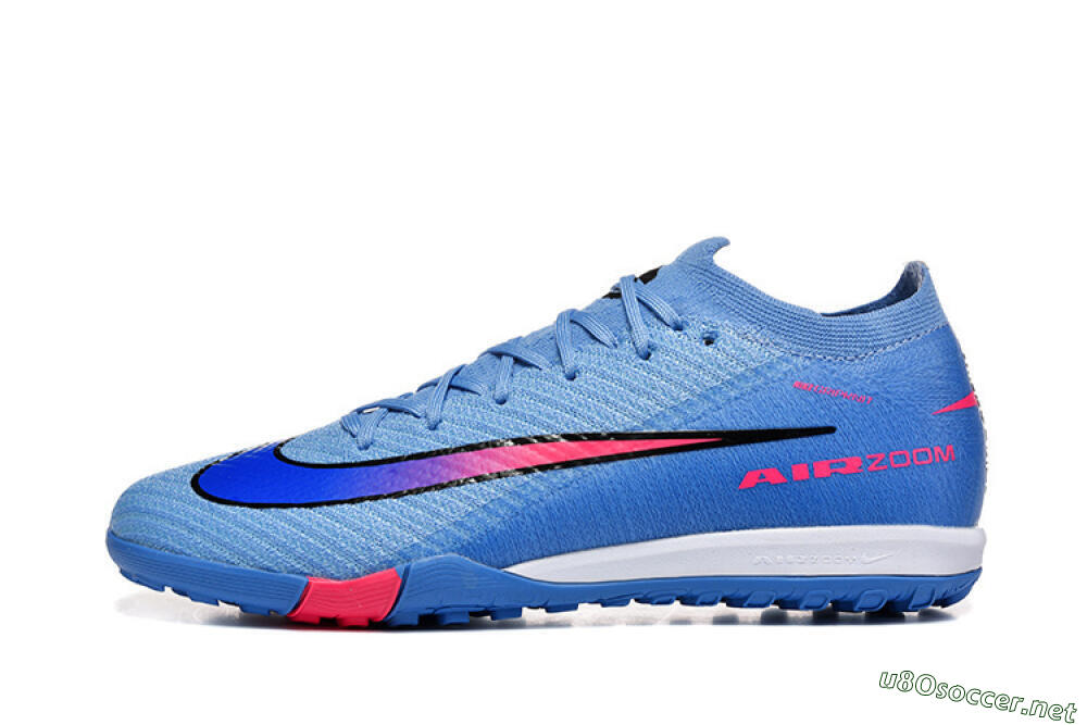 Men's Nike Air Zoom Mercurial Vapor 16 Elite TF Football Shoes - Blue/Electric Blue/Hot Pink 0