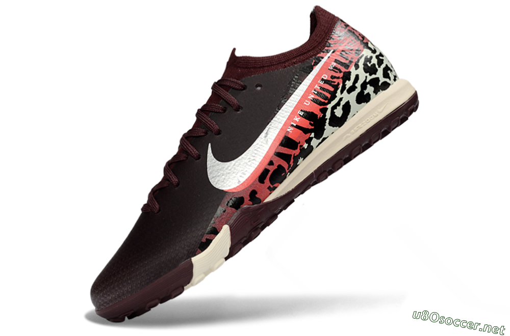 Unisex Nike Air Zoom Mercurial Vapor 16 Elite TF Football Shoes - Burgundy/Crimson Yellow/Black 5