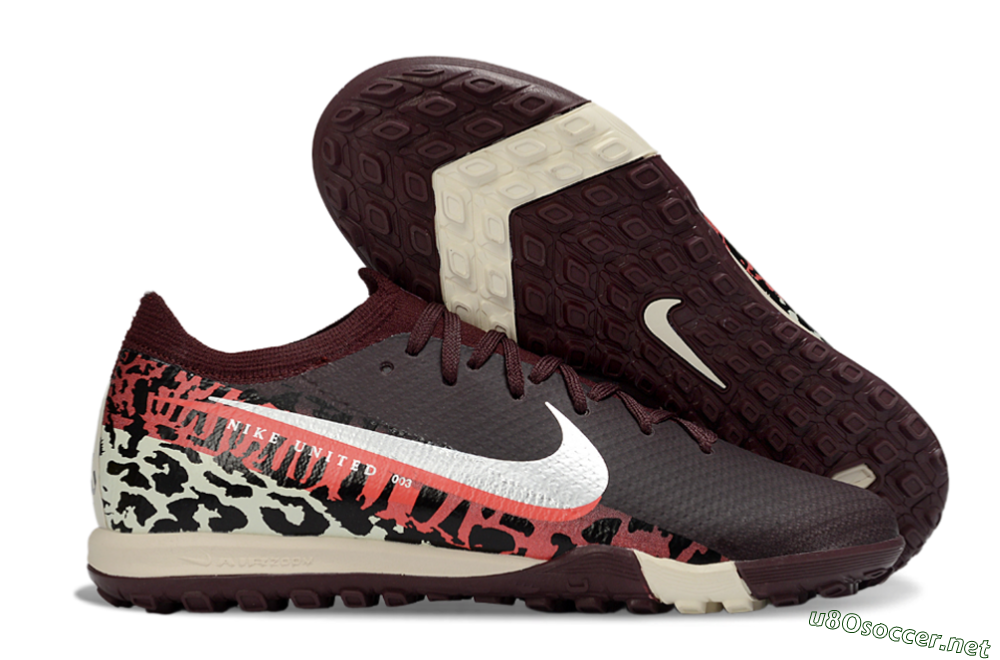 Unisex Nike Air Zoom Mercurial Vapor 16 Elite TF Football Shoes - Burgundy/Crimson Yellow/Black 2