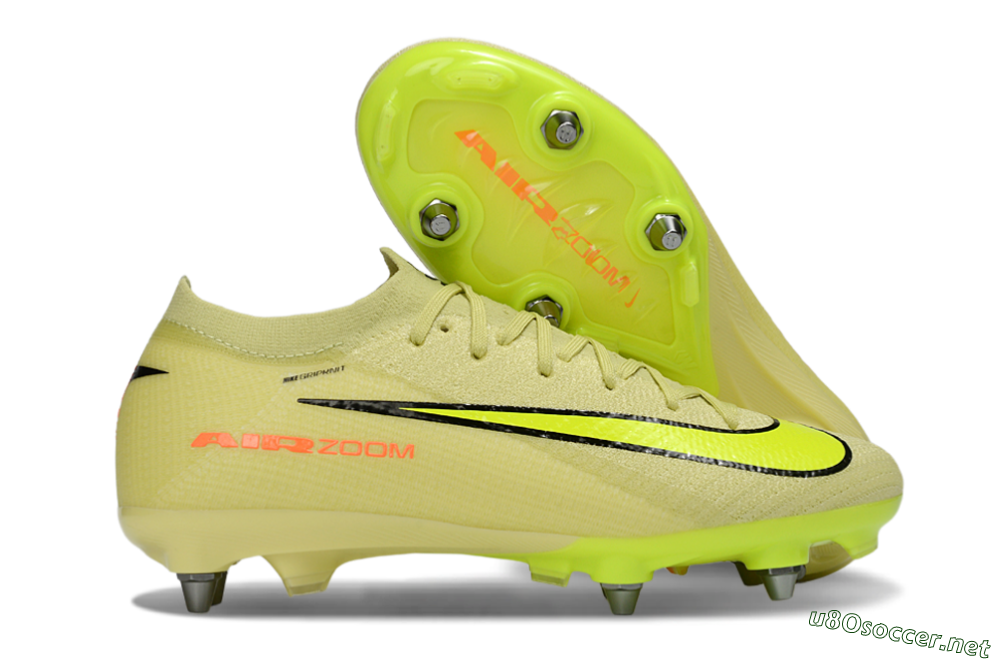 Men's Nike Air Zoom Mercurial Vapor 16 Elite SG Football Boots - Yellow/Lime Green/Neon Orange 2