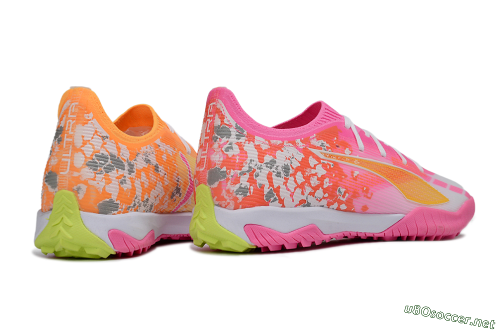 Men's Puma Ultra 5 Ultimate TF Football Shoes - Orange/Neon Pink/Sunny Yellow 6