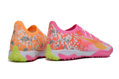 Men's Puma Ultra 5 Ultimate TF Football Shoes - Orange/Neon Pink/Sunny Yellow