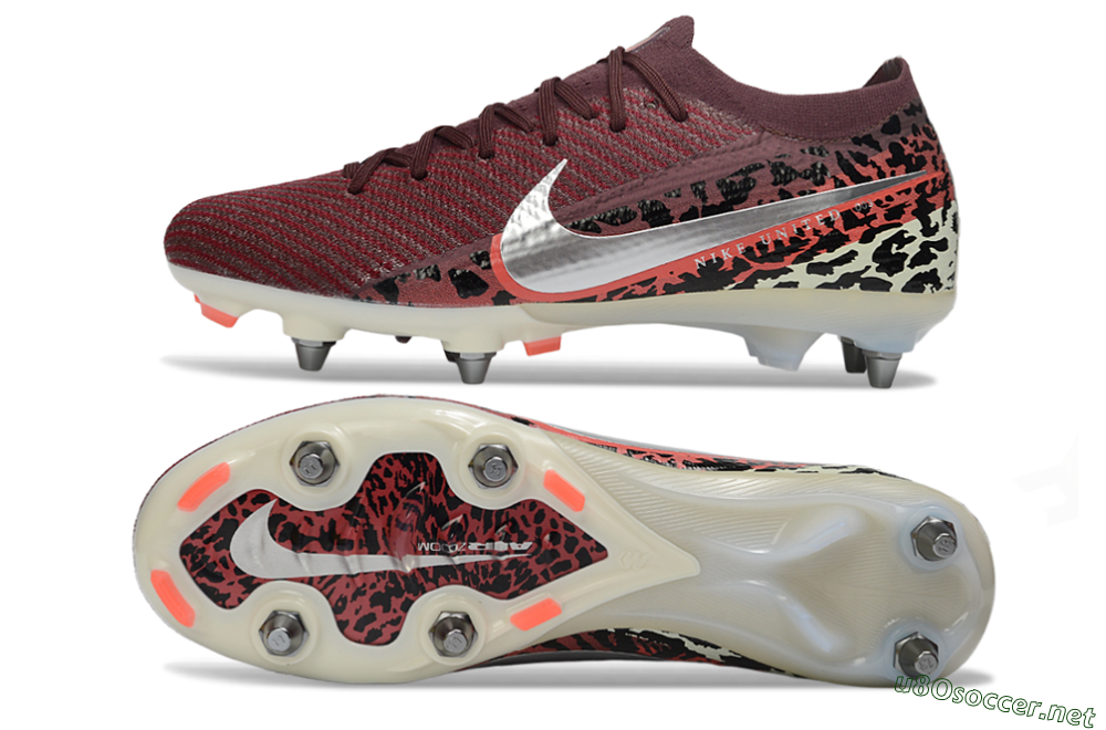 Men's Nike Air Zoom Mercurial Vapor 16 Elite SG Football Boots - Red/Crimson Blaze/Leopard Print 1