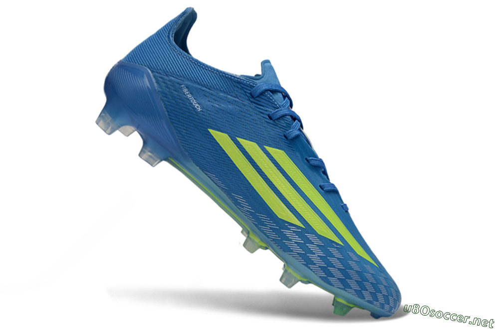 Men's Adidas F50 Elite FG Football Boots - Blue/Lime Green/Neon Yellow 4
