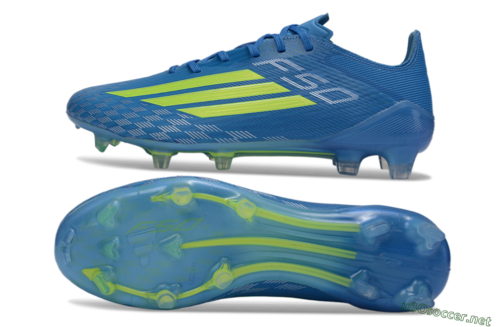 Men's Adidas F50 Elite FG Football Boots - Blue/Lime Green/Neon Yellow 1