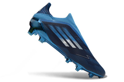 Men's Adidas F50 Elite Laceless FG Football Boots - Blue/Ocean Wave/Deep Sea