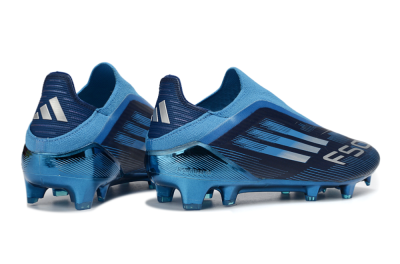 Men's Adidas F50 Elite Laceless FG Football Boots - Blue/Ocean Wave/Deep Sea