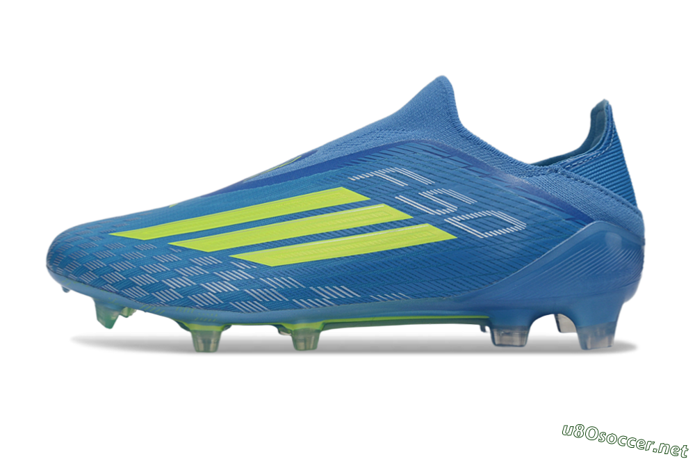 Men's Adidas F50 Elite Laceless FG Football Boots - Blue/Vibrant Blue/Electric Yellow 0