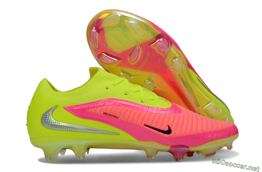 Men's Nike Phantom 6 Low Elite FG Football Boots - Yellow/Neon Pink/Fluorescent Yellow 2