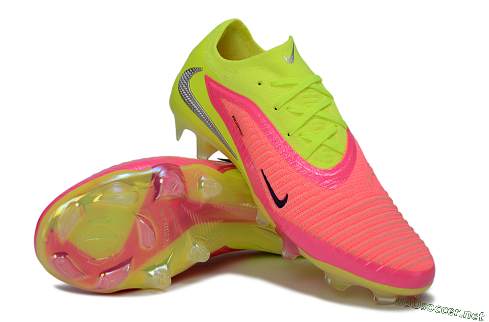 Men's Nike Phantom 6 Low Elite FG Football Boots - Yellow/Neon Pink/Fluorescent Yellow 3