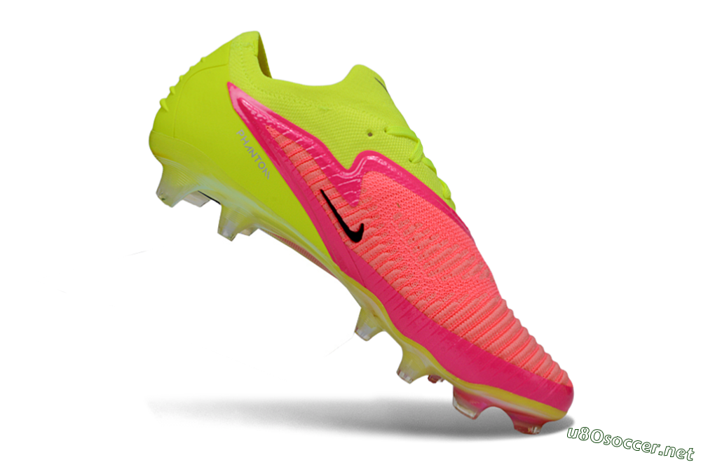 Men's Nike Phantom 6 Low Elite FG Football Boots - Yellow/Neon Pink/Fluorescent Yellow 4
