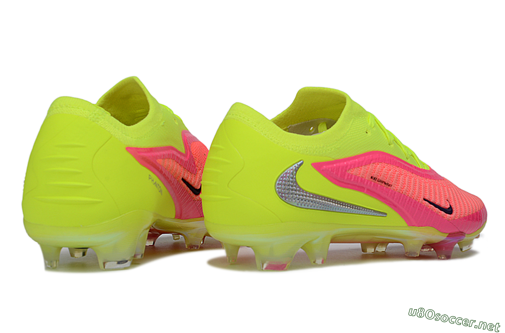 Men's Nike Phantom 6 Low Elite FG Football Boots - Yellow/Neon Pink/Fluorescent Yellow 6