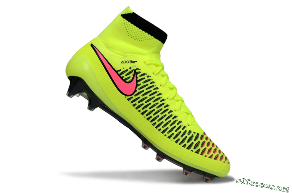 Men's Nike Magista Obra FG Football Boots - Yellow/Fluorescent Yellow/Neon Pink 4